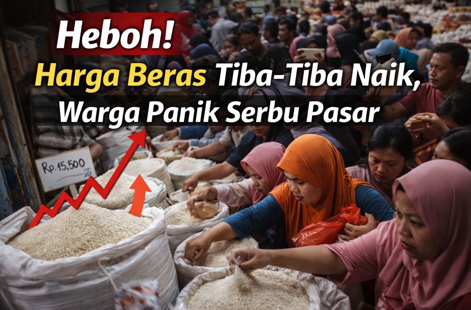 Heboh! Harga Beras Tiba-Tiba Naik, Warga Panik Serbu Pasar